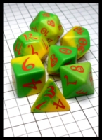 Dice : Dice - Dice Sets - Q Workshop Classic Elven Green Yellow and Red - eBay Aug 2015